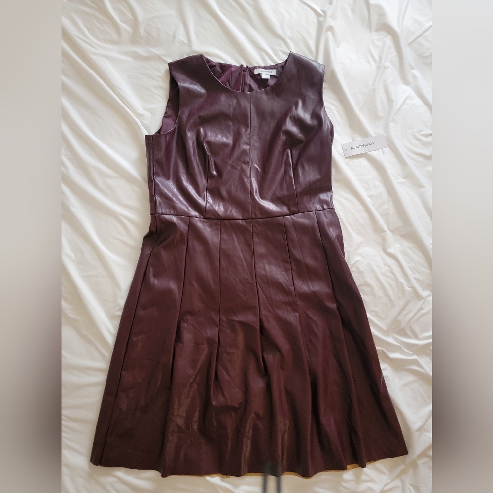 NWT faux leather dress